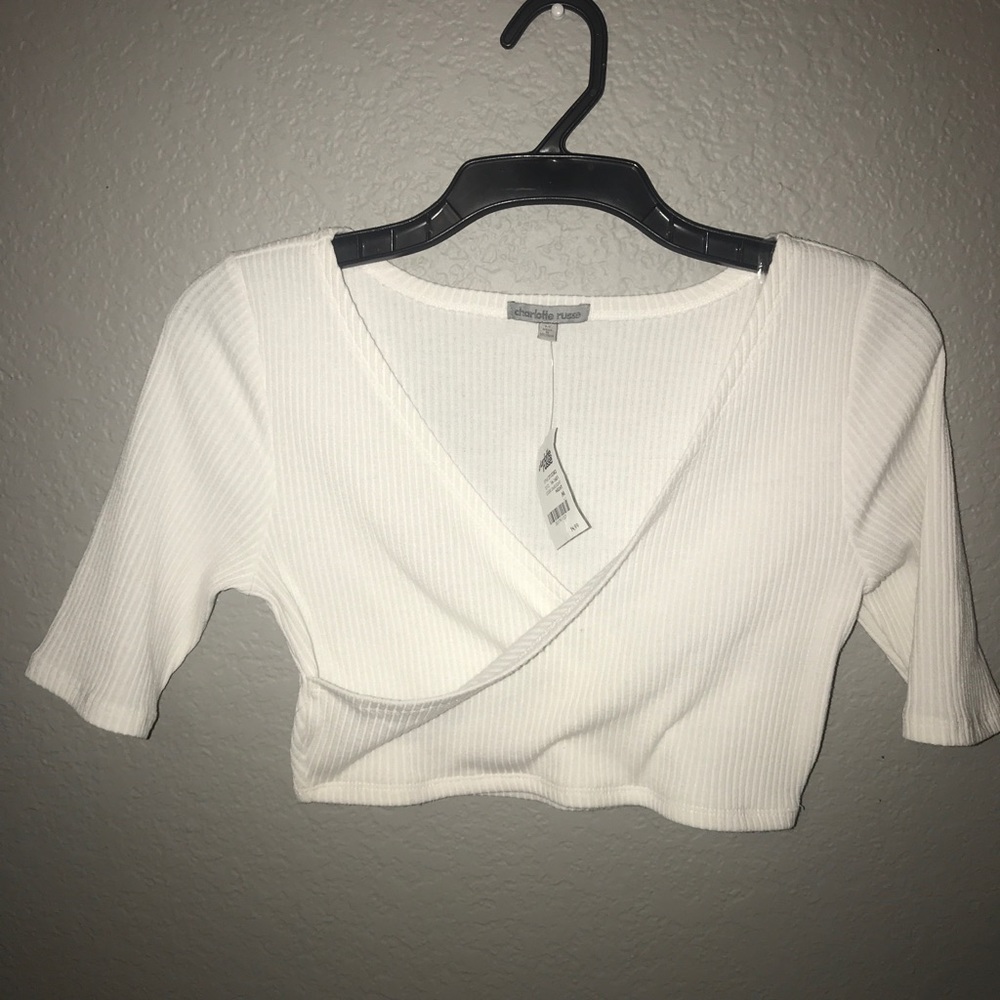 Charlotte Russe Cropped White shirt
